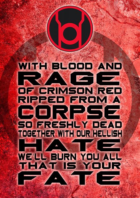 They are the inhabitants of a destroyed galaxy on the other side of the universe known as the Forgotten Zone, given with a red power ring. . Red lantern oath